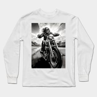 Motorcycle Ride: Two Wheel Freedom "I’m Not Always Grumpy Sometimes I’m on My Motorcycle" Long Sleeve T-Shirt